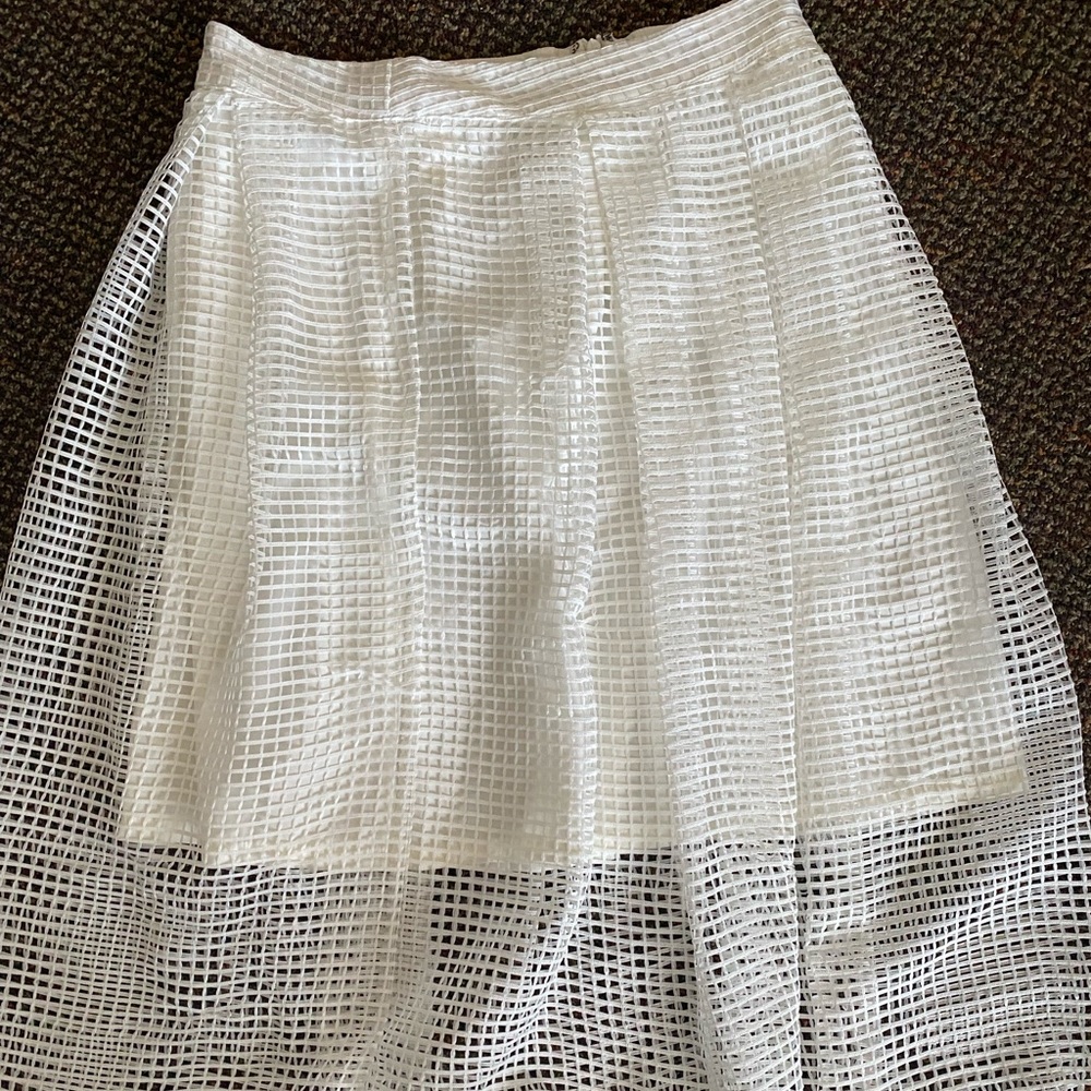 White A-line skirt
